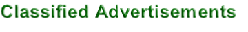 Classified Advertisements
